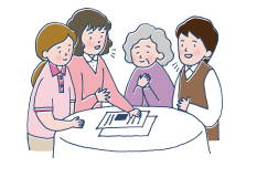 サービス担当者と話し合いイメージ